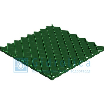 Решетка газонная Gidrolica® Eco Pro РГ-60.60.4 пластиковая зеленая
