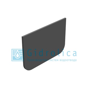Торцевая заглушка для лотка водоотводного Gidrolica®Light, пластиковая