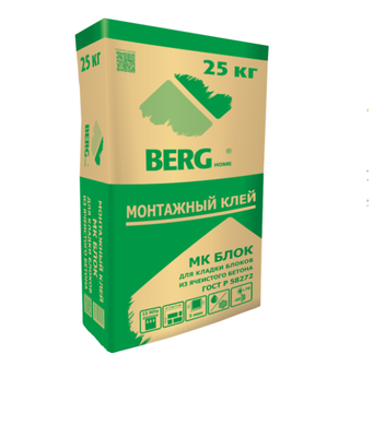 Клей монтажный МК БЛОК BERGhome, 25 кг