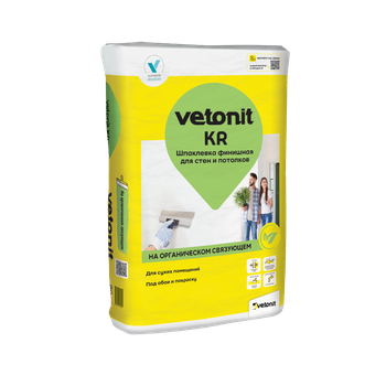 Шпаклевка финишная для стен и потолков Vetonit KR, 20кг  (56 шт/под)