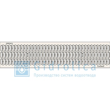 Решетка водоприемная Gidrolica®Standart РВ-20.24.100 штампованная стальная оцинкованная, кл. А15