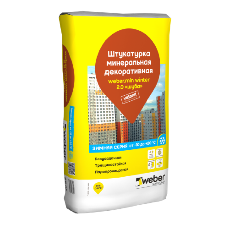 Штукатурка минеральная декоративная weber min короед 2 мм под окраску 25 кг